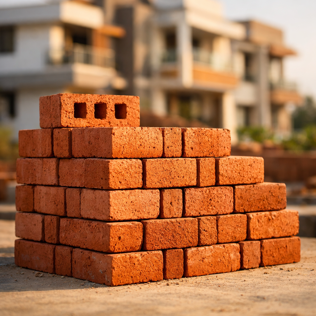 High-strength red bricks
